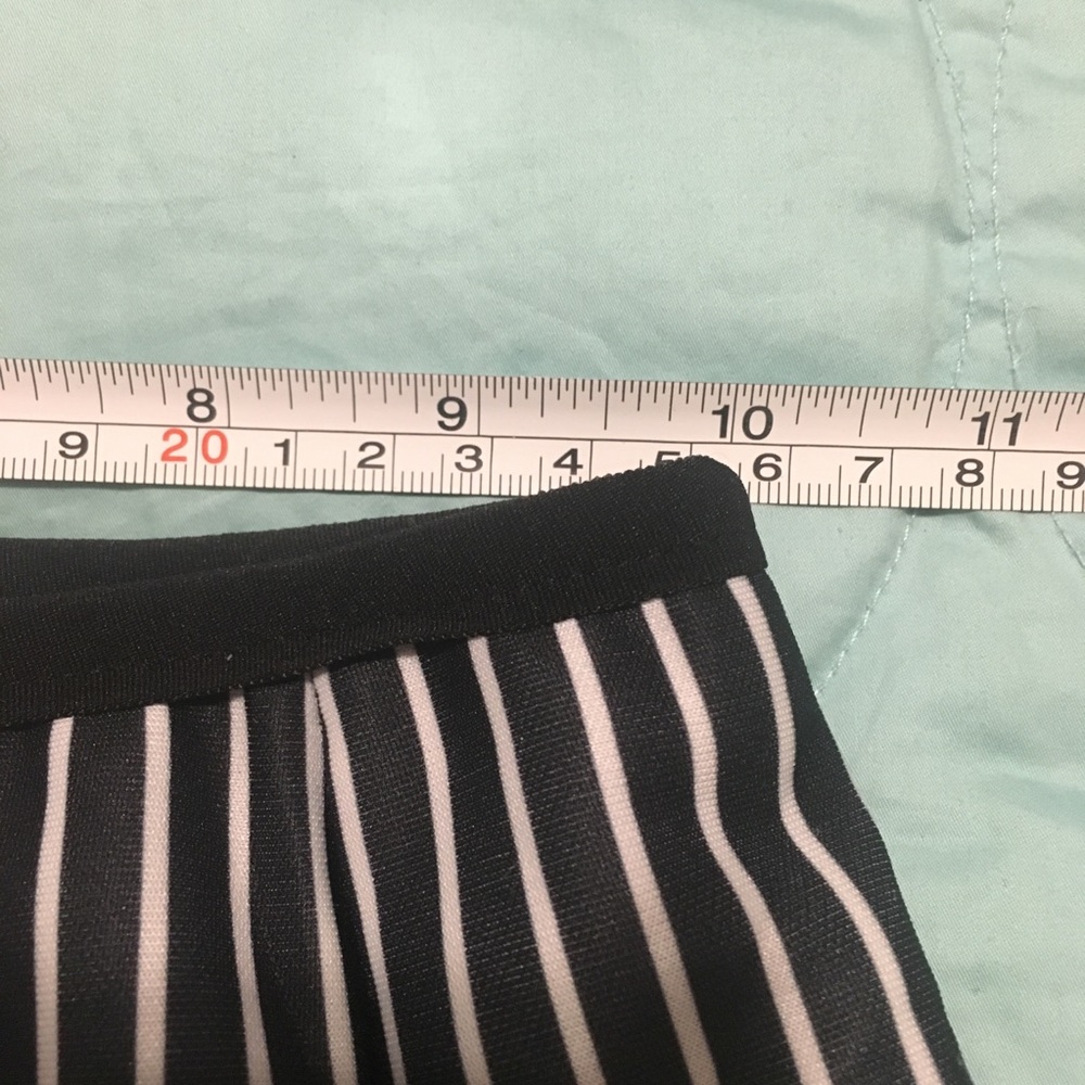 Striped A-line Midi Scuba Skirt - Picture 3 of 4